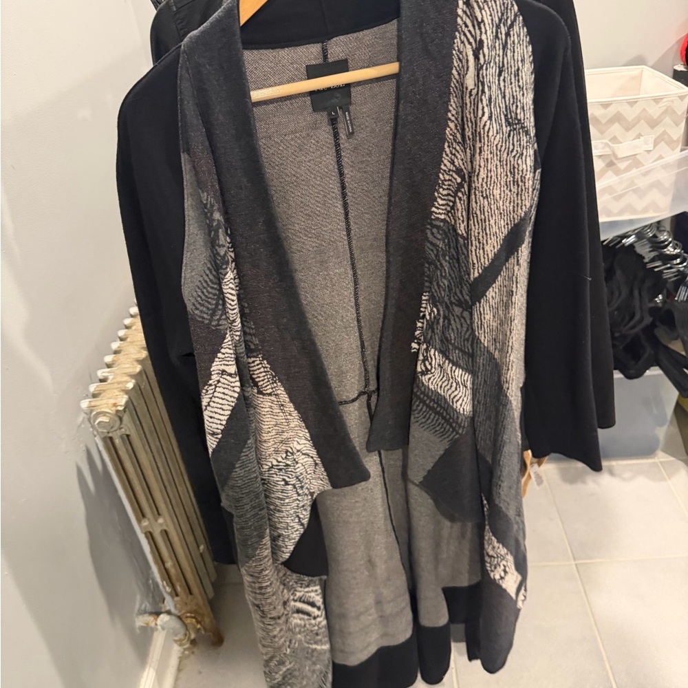 NIC+ZOE Black and Gray Cardigan